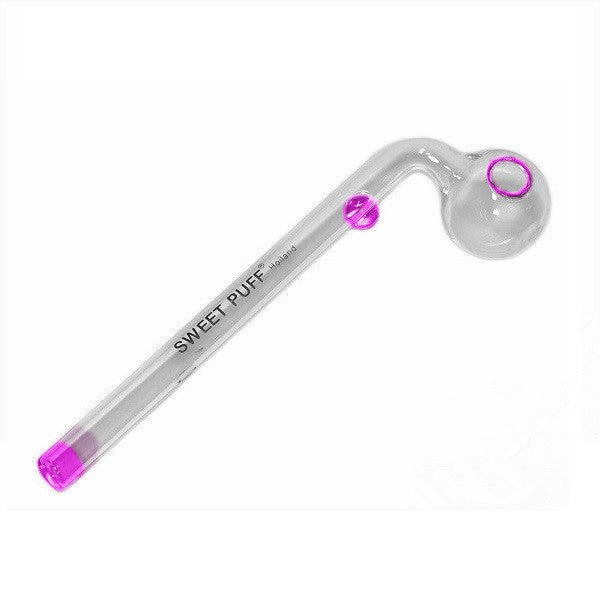 Sweet Puff Glass Pipe 14cm Pink