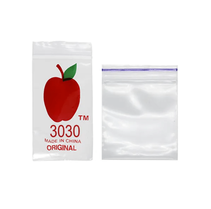 3030 Apple Bags 100 Pack 76x76mm