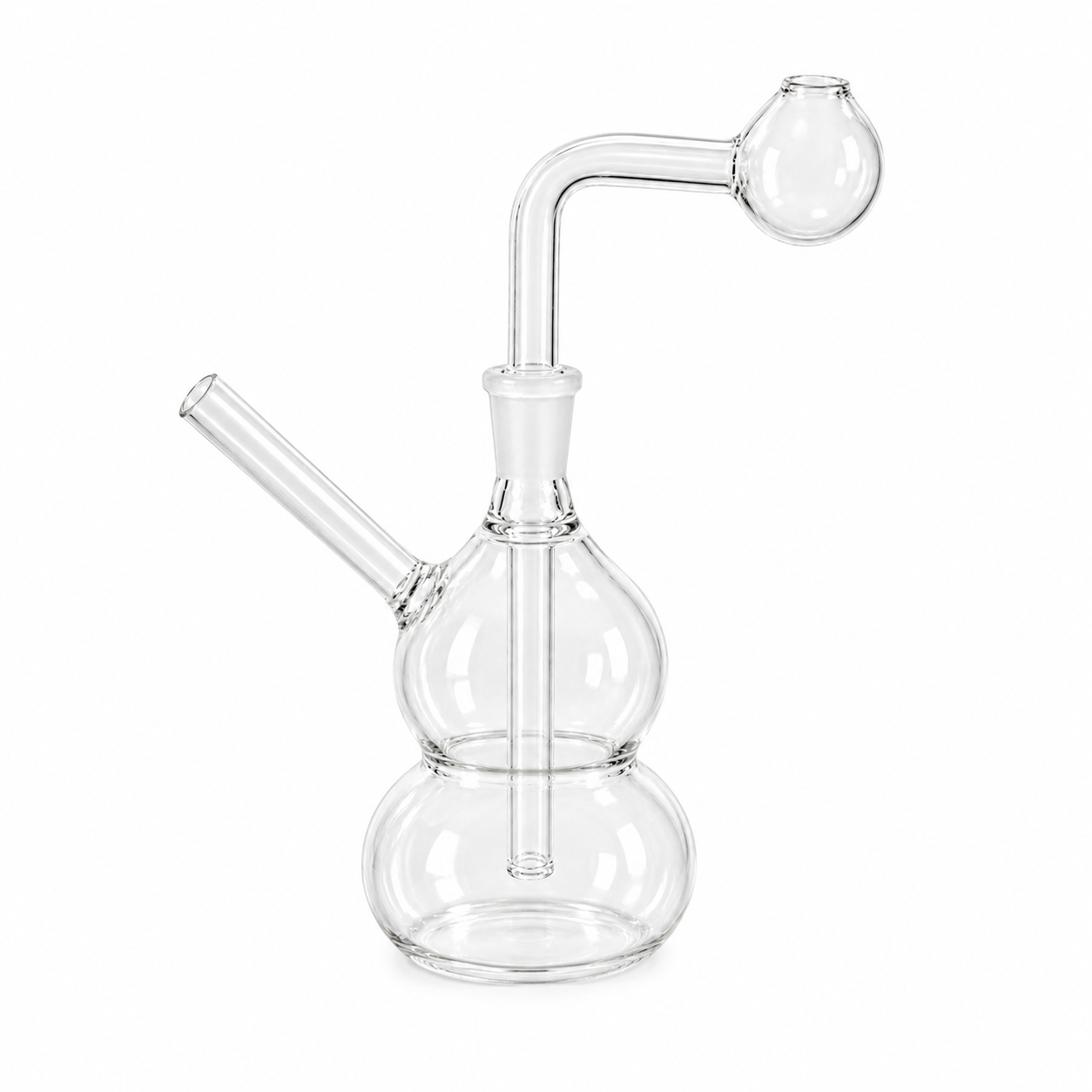 Double Bubble Glass Water Pipe