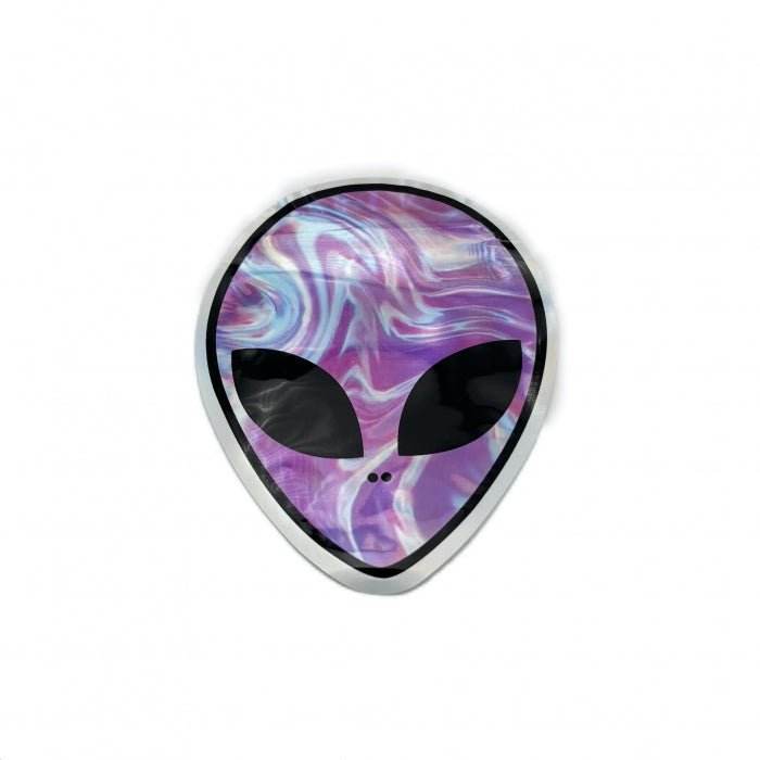 Alien Die Cut Mylar Bag With Ziplock 10cm