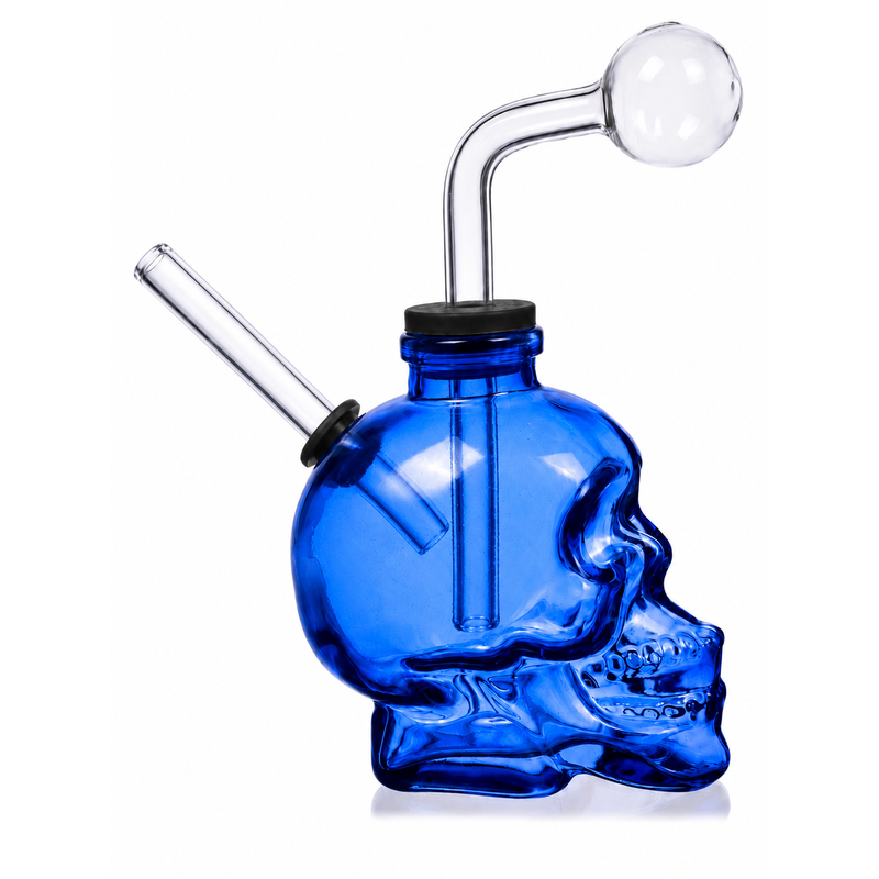 Glass Skull Water Pipe 13cm