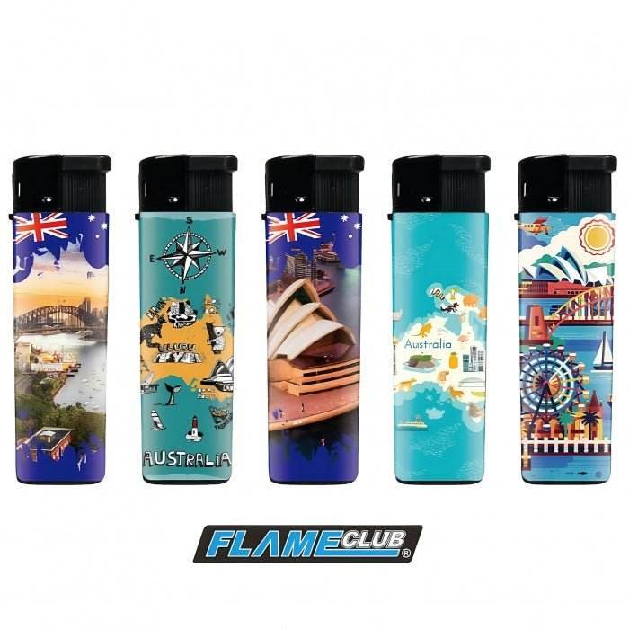 FlameClub Australia Refillable Gas Lighters 5 Pack