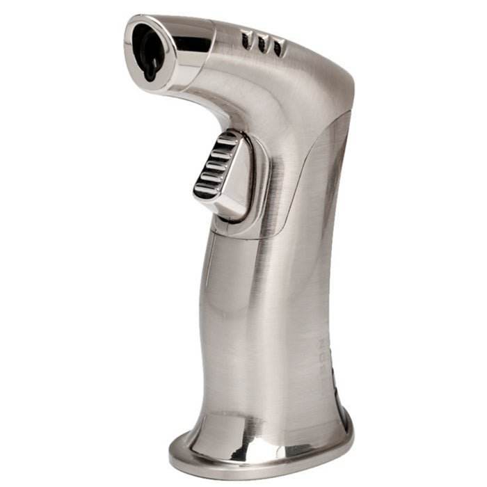 JOBON Desktop Jet Flame Lighter Silver