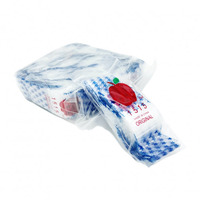 Blue Star Resealable Plastic Bags 38x38mm