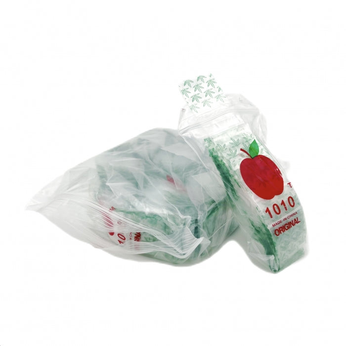 Green Weed Resealable Plastic Bags 25x25mm