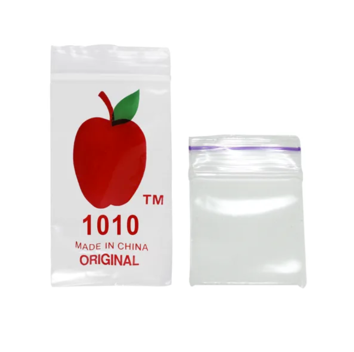 1010 Apple Bags 100 Pack 25x25mm