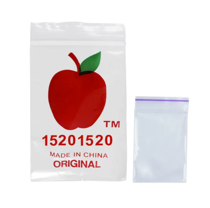 15201520 Apple Bags 100 Pack 38x50mm