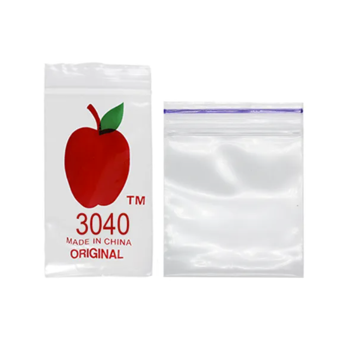 3040 Apple Bags 100 Pack 75x100mm