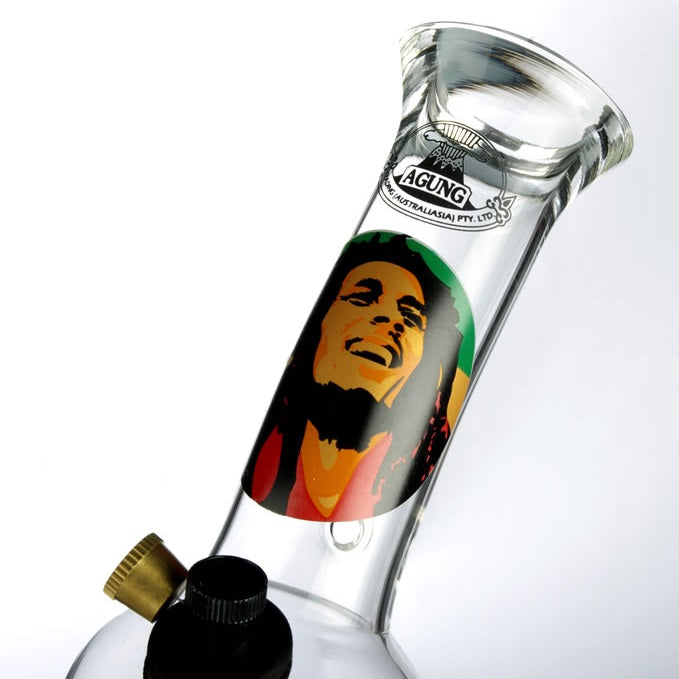 Agung Rasta Bob Marley Glass Bong 24cm