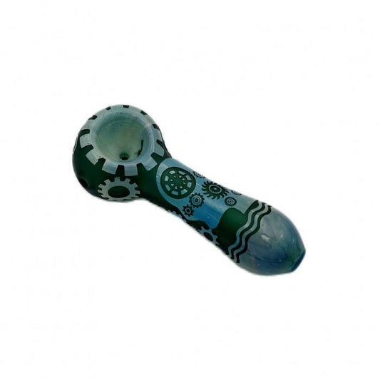 3D Carved Glass Pipe 10cm