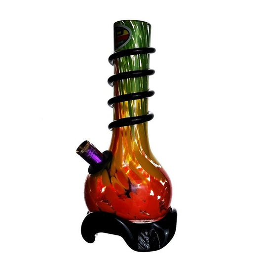 3G Swirl Multi Colour Glass Bong 21cm