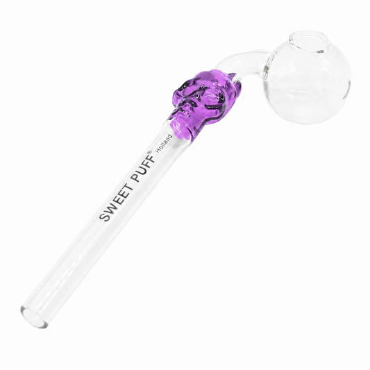 Skull Sweet Puff Glass Pipe 13cm