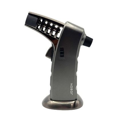 Jobon Torch Lighter Standing Single Jet 16cm Grey