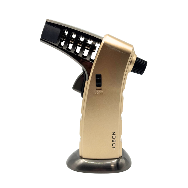 Jobon Torch Lighter Standing Single Jet 16cm Bronze