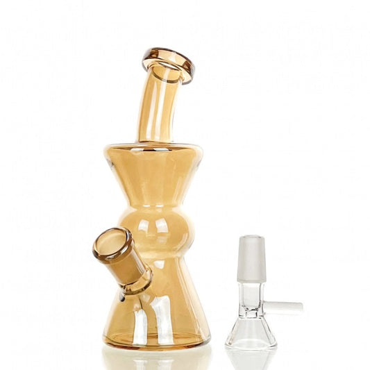 HBking Gold Twister Beaker Glass Bong 15cm