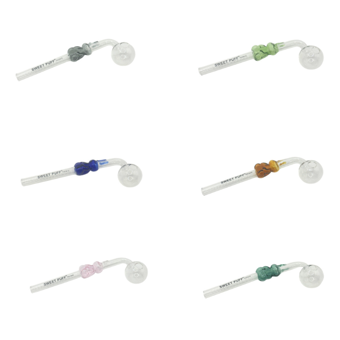 Bunny Sweet Puff Glass Pipe 14cm Mixed Colours