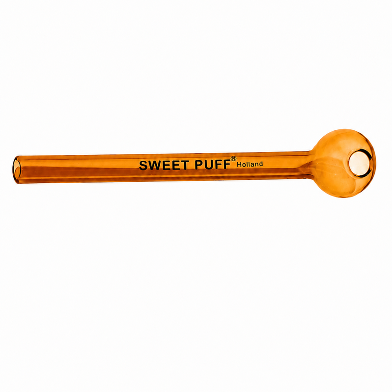 Full Colour Mini Straight Sweet Puff Glass Pipe 12cm