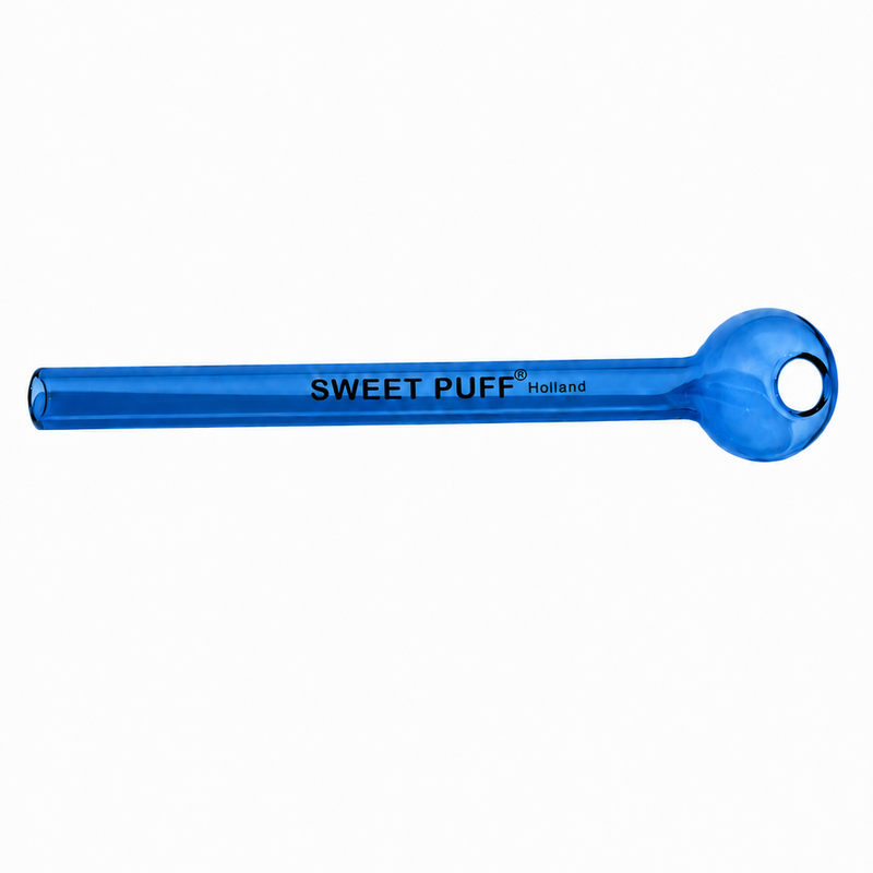 Full Colour Mini Straight Sweet Puff Glass Pipe 12cm