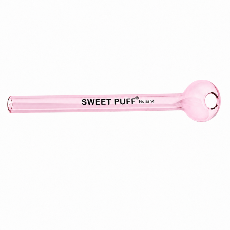 Full Colour Mini Straight Sweet Puff Glass Pipe 12cm