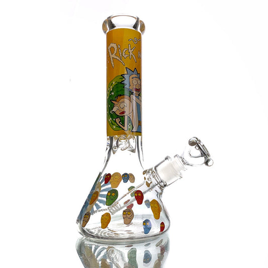 Stone Age 9mm Extra Thick Rick And Morty Beaker Glass Bong 30cm
