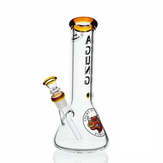 Agung Beaker Glass Bong 25cm Amber