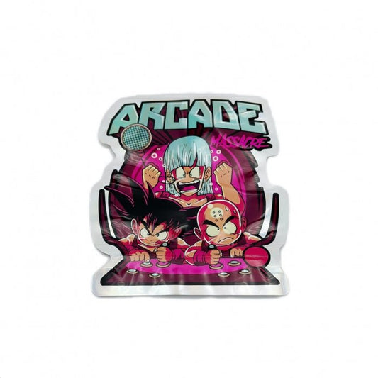 Arcade Die Cut Mylar Bag With Ziplock 10cm