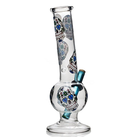 MWP Candy Skull Glass Bong 28cm