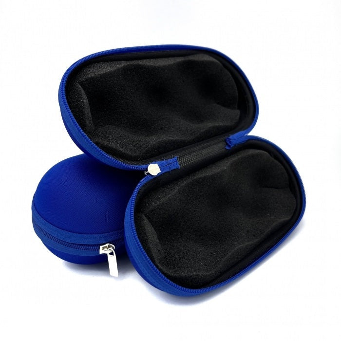 Medium Sweet Puff Glass Pipe Pouch Case With Zip Lock Blue