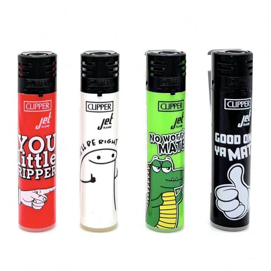 Clipper Refillable Aussie Quotes Jet Flame Lighter