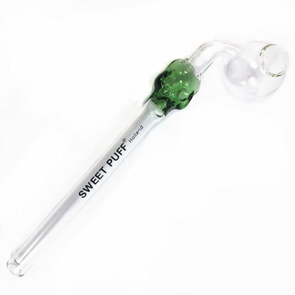 Skull Sweet Puff Glass Pipe 13cm Green