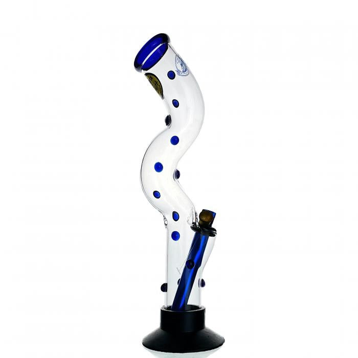 Agung Curve Blue Glass Bong 33cm