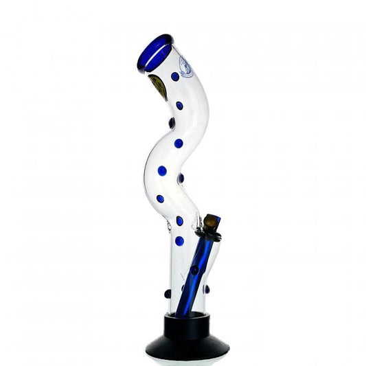 Agung Curve Blue Glass Bong 33cm