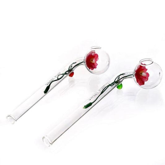 Sweet Puff Glass Pipe Rose 14cm 2 Pack