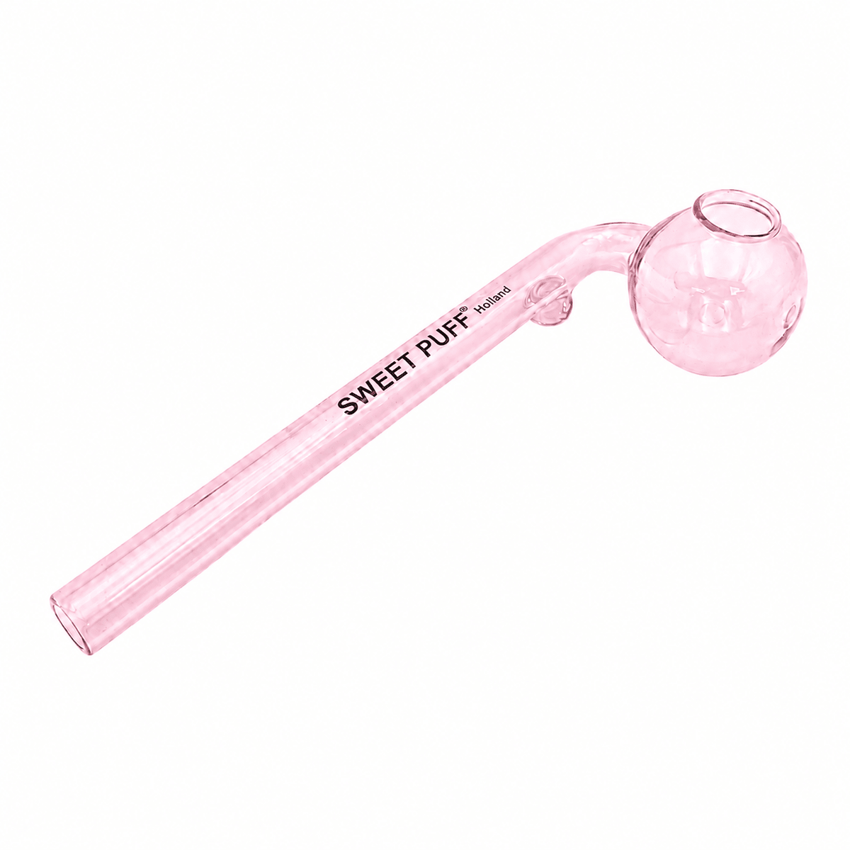 Full Colour Sweet Puff Glass Pipe 14cm Pink