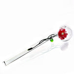 Sweet Puff Glass Pipe Rose 14cm
