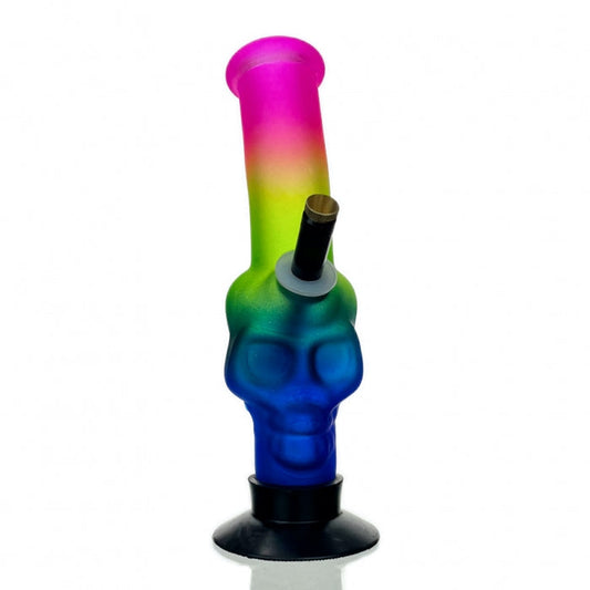 WEGE Rainbow Skull Gripper Glass Bong 28cm