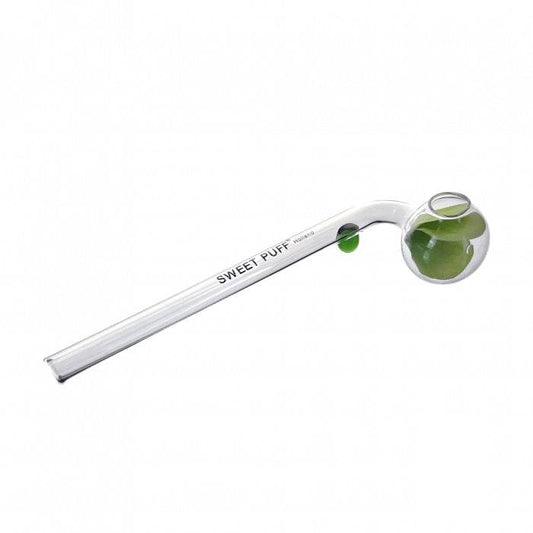 Sweet Puff Glass Pipe Green Balancer 15cm 1x Pipe