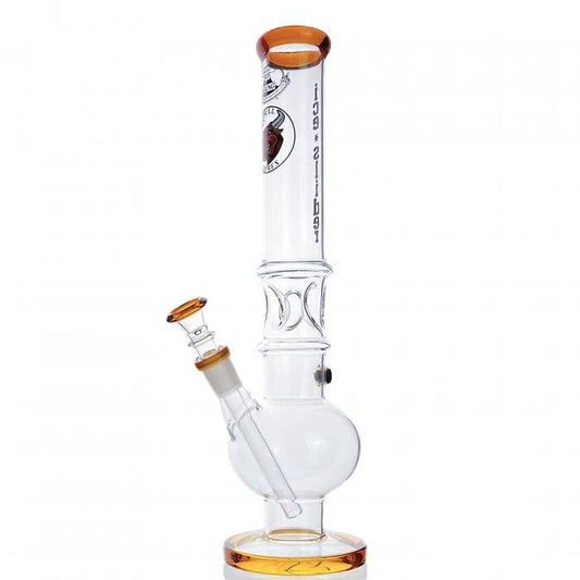 Agung Ice Slider Bubble Glass Bong 33cm Amber