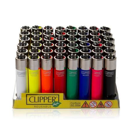 Clipper Solid Colour Refillable Lighter