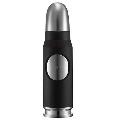 Jobon Bullet Shaped Cigar Jet Lighter Black Silver