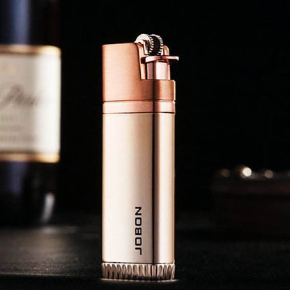 Jobon Flint Lit Twin Jet Flame Lighter Gold