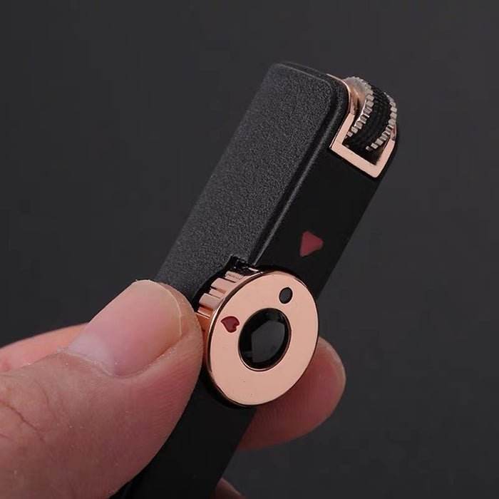 JOBON Matte Black Flint Lit Slim Jet Lighter