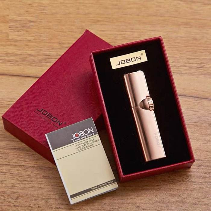 JOBON Rose Gold Flint Lit Slim Jet Lighter