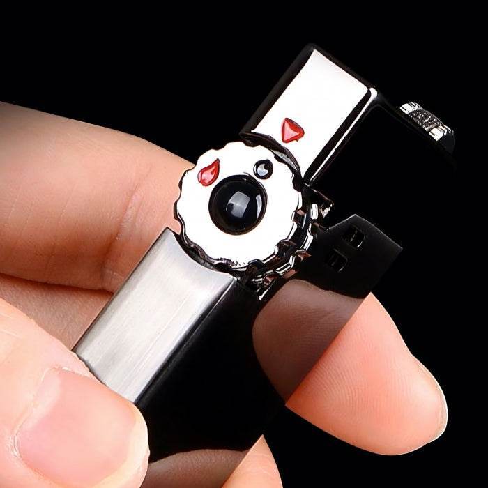 Jobon Double Flame Flint Metal Butane Gas Jet Lighter