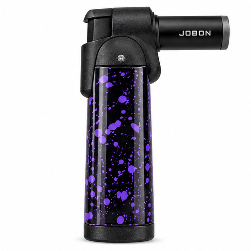 Jobon Windproof Single Jet Flame Lighter Purple Splatter
