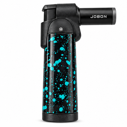 Jobon Windproof Single Jet Flame Lighter Teal Splatter