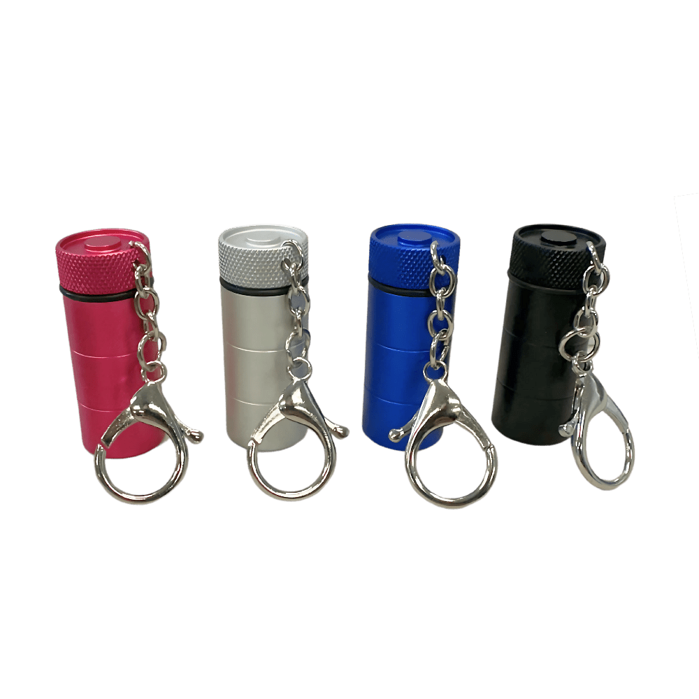 Metal Key Chain Snuff Jar