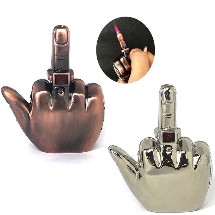 Middle Finger Adjustable Jet Lighter