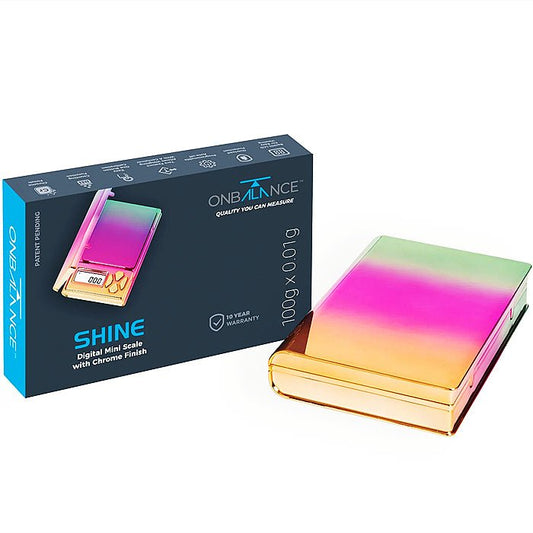 On Balance Shine Chrome Rainbow Digital Scales 0.01-100g