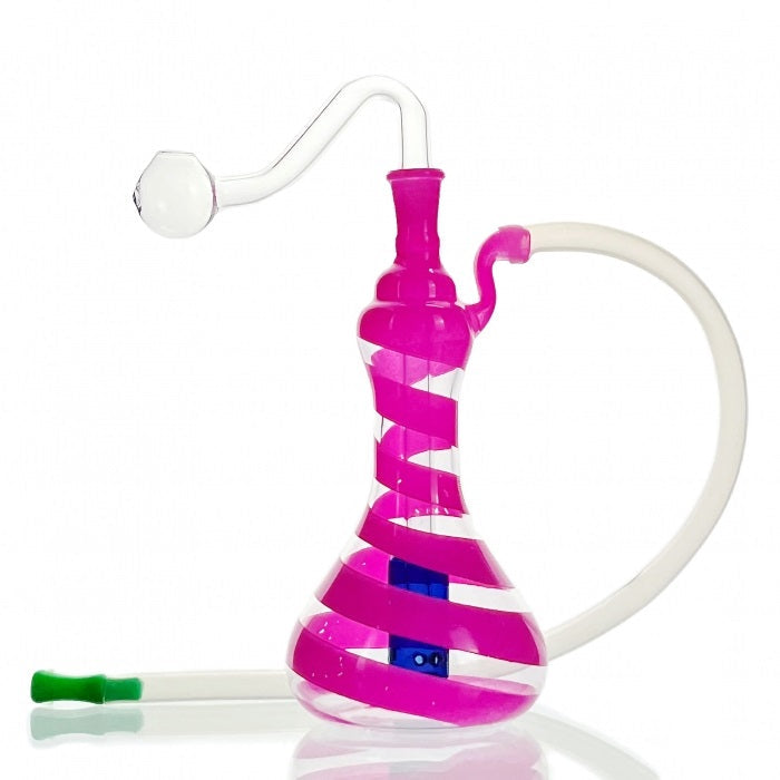 Pink Vase Lamp Glass Water Pipe 14cm